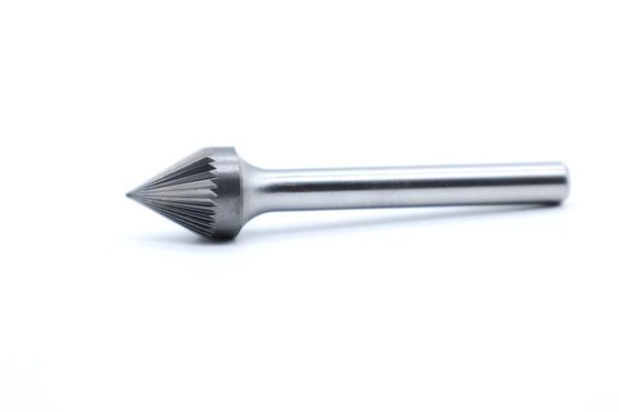 SJ-5M 60° Countersink Carbide Rotary Burr Single Fine Cut For Chamfer Hole Work