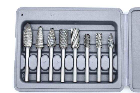 8 Piece Carbide Rotary Burr Set 6mm Shank Tooth And Shape Customizable