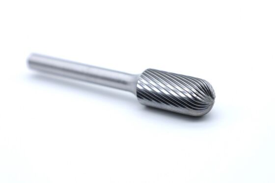 SC-5M Carbide Ball Nosed Cylinder Rotary Burr - Single Fine Cut for Curved Metal Work