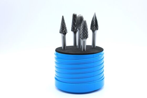 5-Piece Multi-Tooth Carbide Rotary Burr Set with 12.7mm Cut Diameter and 6mm Shank for Various Materials