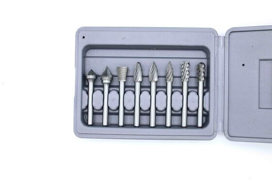 8-Piece Tungsten Carbide Burr Set with 6mm Shank for Precision Metalwork