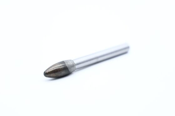 Flame Shape Carbide Rotary Burr Blank with 8mm Cut Diameter for Customizable Tooth Profile