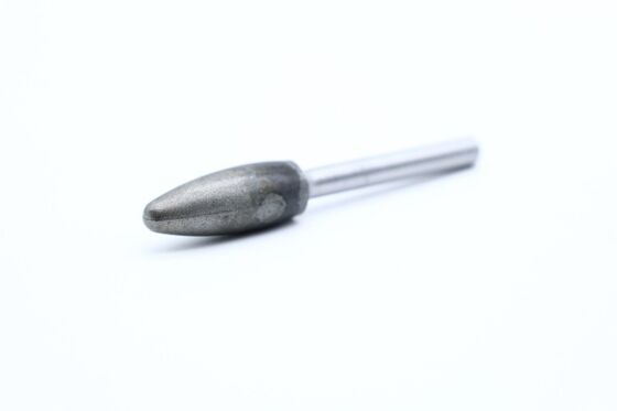 Flame Shape Carbide Rotary Burr Blank - 12.7mm Cut Diameter Tungsten Carbide Material for Custom Tooth Grinding
