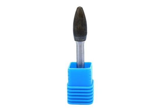 Flame Shape Carbide Rotary Burr with 9.6mm Cut Diameter for Customizable Curved Surface Work