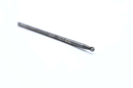 SD-42ML3 Single Cut Carbide Rotary Burr with 3mm Shank Diameter and 75mm Overall Length for Deep Cavities