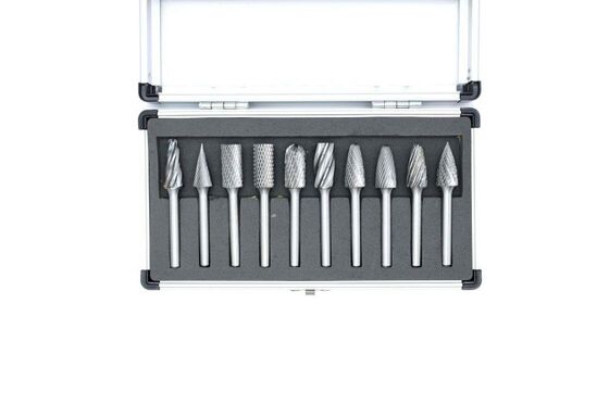 12mm Industrial Rotary Burrs Set Double Cut 10 Piece Heavy Duty Metalworking Kit