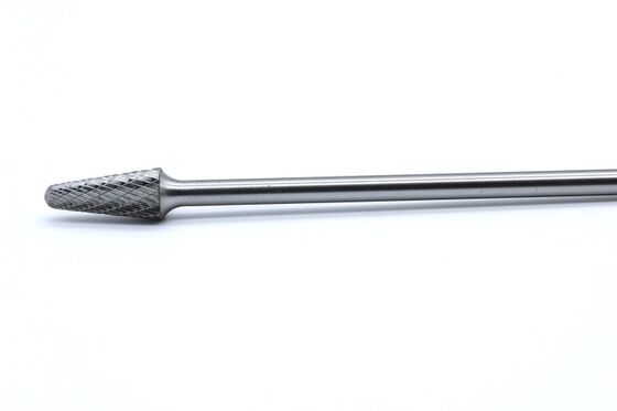 Long Shank Carbide Burr SL-4ML6 DC Tree Shape Double Cut For Deep Cavity Work