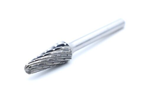 SL-4M Ball Nosed Cone Steel Cut Carbide Burr - L12.728 For Curved and Internal Steel Machining