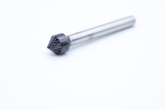 SK-5M AlTiN-Coated Double Cut 90° Countersink Burr for Vertical Countersinking and Chamfering