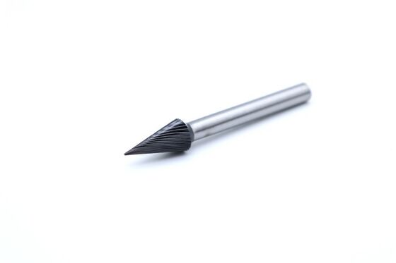 AlTiN Coated Carbide Rotary Burr SM-4M Heat Resistant Tool With Single Fine Cut