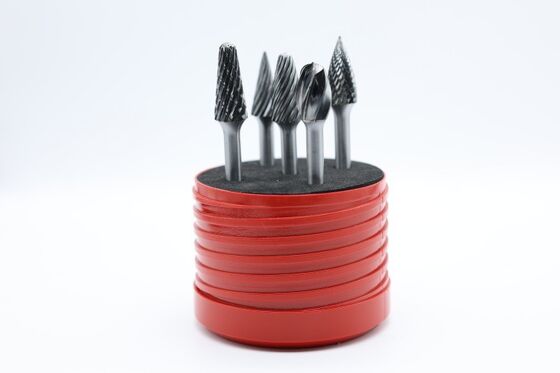 5-Piece Carbide Rotary Burr Set with 12.7mm Cut Diameter and 6mm Shank for Metalwork
