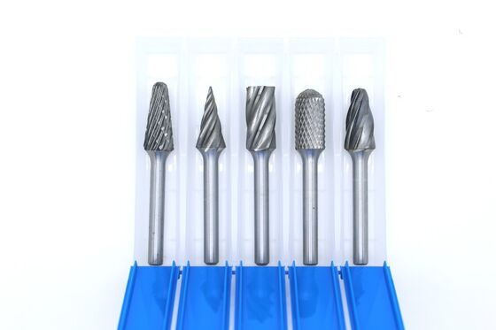 5-Piece Tungsten Carbide Rotary Burr Set with 6mm Shank for Multi-Material Roughing