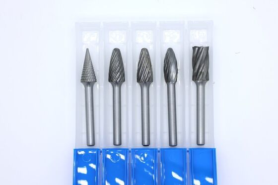 5-Piece Multi-Shape Carbide Burr Set with 12.7mm Cut Diameter and 6mm Shank for Metalworking
