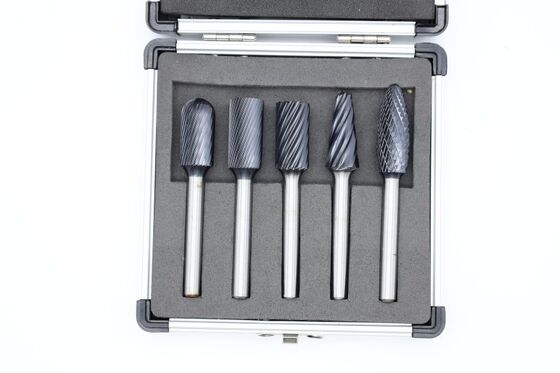 5-Piece AlTiN-Coated Wear and Heat Resistant Carbide Burr Set in Aluminum Case