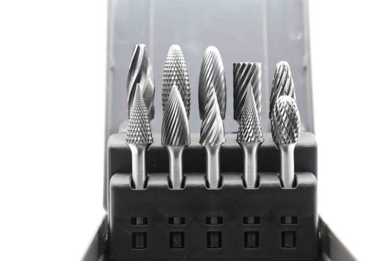 10-Piece Tungsten Carbide Burr Set with 12.7mm Cut Diameter and 6mm Shank for Advanced Metalwork