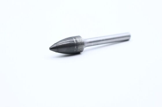 Pointed Tree Shape Carbide Rotary Burr Blank with 12.7mm Cut Diameter and YG8 Tungsten Carbide for Custom Tooth Grinding